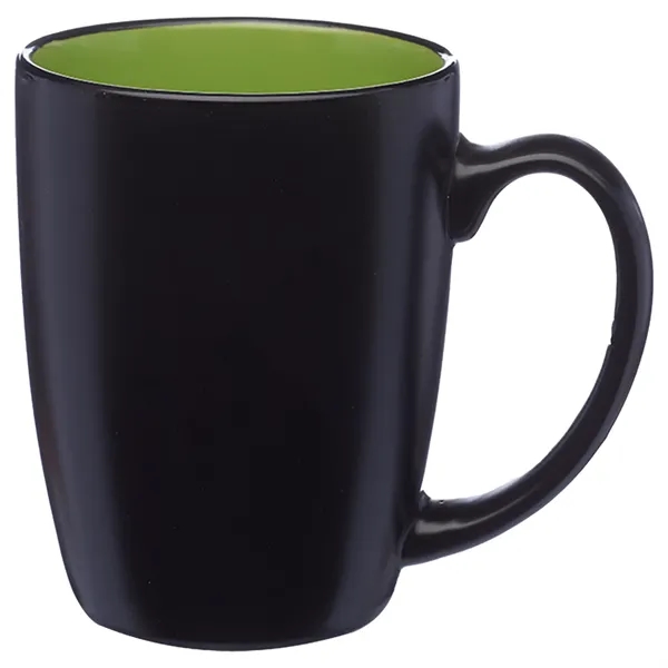 12 oz Two-Tone Black ceramic Coffee Mug - 12 oz Two-Tone Black ceramic Coffee Mug - Image 2 of 4