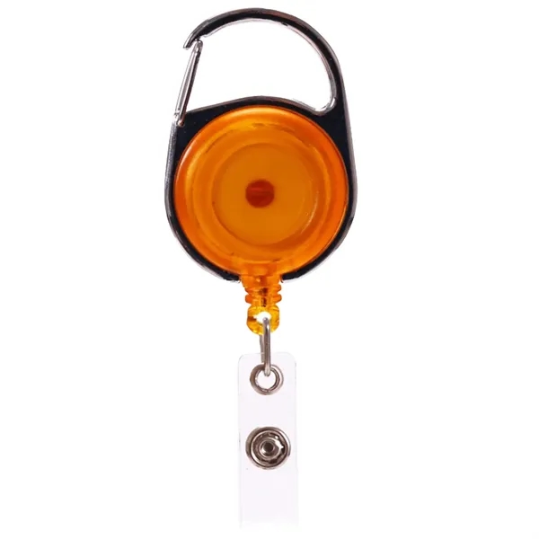 Transparent Round Carabiner Badge Reel w/ Swivel Belt Clip - Transparent Round Carabiner Badge Reel w/ Swivel Belt Clip - Image 2 of 8