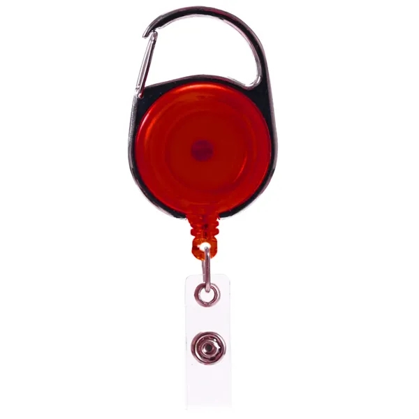 Transparent Round Carabiner Badge Reel w/ Swivel Belt Clip - Transparent Round Carabiner Badge Reel w/ Swivel Belt Clip - Image 3 of 8