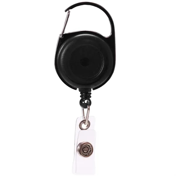 Transparent Round Carabiner Badge Reel w/ Swivel Belt Clip - Transparent Round Carabiner Badge Reel w/ Swivel Belt Clip - Image 6 of 8