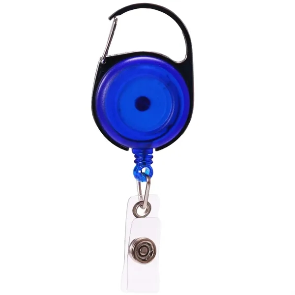 Transparent Round Carabiner Badge Reel w/ Swivel Belt Clip - Transparent Round Carabiner Badge Reel w/ Swivel Belt Clip - Image 7 of 8