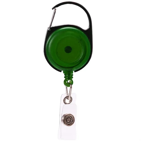 Transparent Round Carabiner Badge Reel w/ Swivel Belt Clip - Transparent Round Carabiner Badge Reel w/ Swivel Belt Clip - Image 8 of 8