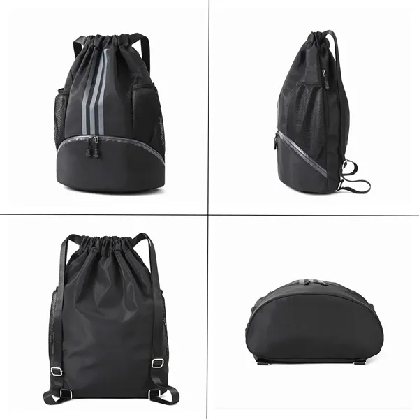 Drawstring Backpacks With Pocket - Drawstring Backpacks With Pocket - Image 2 of 2
