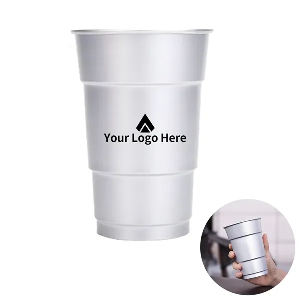 16 OZ Reusable Aluminum Drinking Cups - 16 OZ Reusable Aluminum Drinking Cups - Image 0 of 2