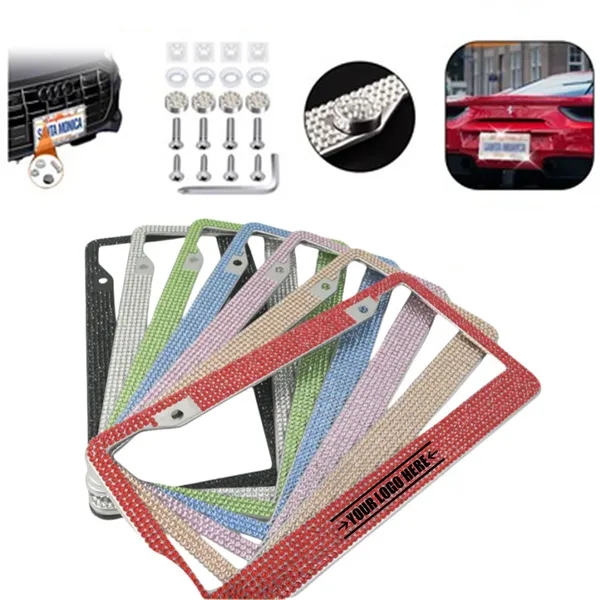 Rhinestone Bling Car License Plate Frames - Rhinestone Bling Car License Plate Frames - Image 0 of 1
