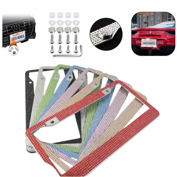 Rhinestone Bling Car License Plate Frames - Rhinestone Bling Car License Plate Frames - Image 1 of 1