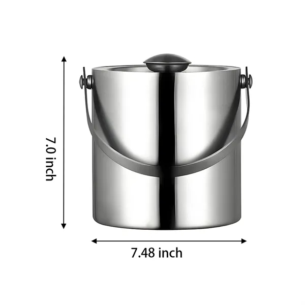 3-Liter Insulated Ice Bucket With Lid And Tongs - 3-Liter Insulated Ice Bucket With Lid And Tongs - Image 4 of 4