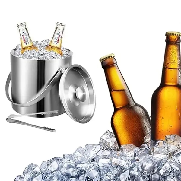 3-Liter Insulated Ice Bucket With Lid And Tongs - 3-Liter Insulated Ice Bucket With Lid And Tongs - Image 3 of 4