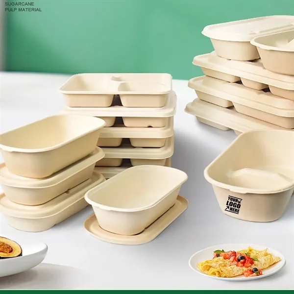 Take Out Food Containers Eco-Friendly Made of Paper Fibers - Take Out Food Containers Eco-Friendly Made of Paper Fibers - Image 1 of 1