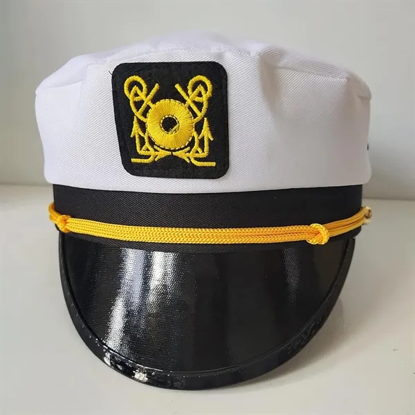 Captain Cap Sailors Hat Navy Costume - Captain Cap Sailors Hat Navy Costume - Image 2 of 2