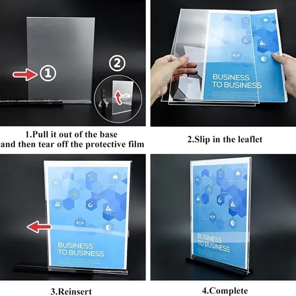 8.5 x 11'' Acrylic Sign Holder - 8.5 x 11'' Acrylic Sign Holder - Image 5 of 6