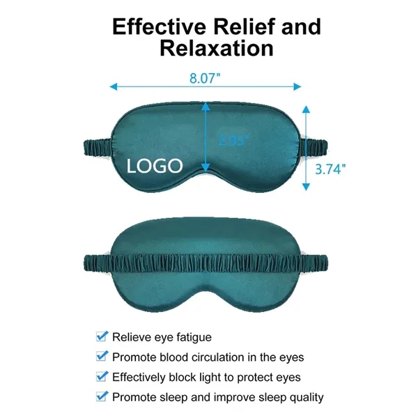 Silky Soft Satin Sleep Mask Eye Cover w/Elastic Strap - Silky Soft Satin Sleep Mask Eye Cover w/Elastic Strap - Image 1 of 3