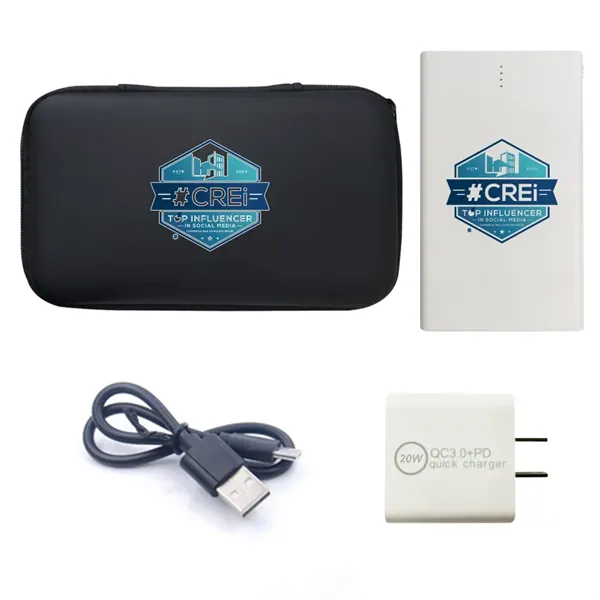 20w Wall Charger + Slim Card Power Bank -4000 mAH - 20w Wall Charger + Slim Card Power Bank -4000 mAH - Image 1 of 1