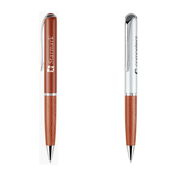 Castor Twist Action Pen with Leatherette Grip - Castor Twist Action Pen with Leatherette Grip - Image 0 of 4