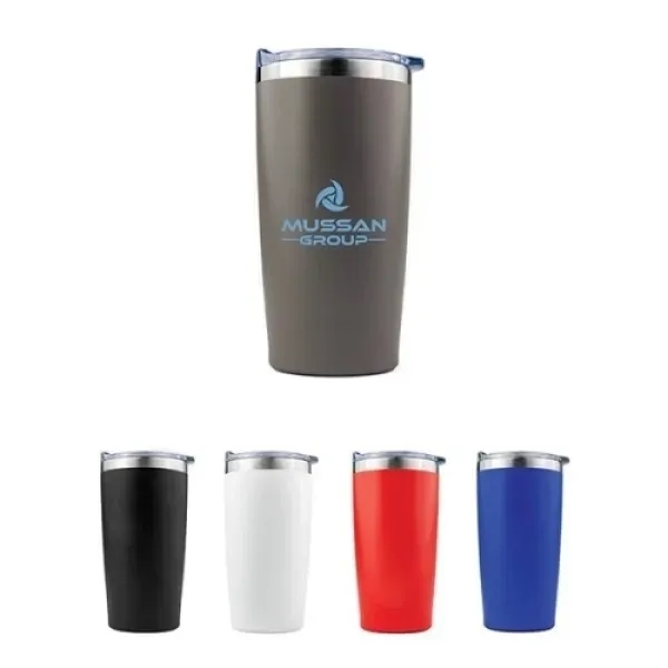 20 Oz. Sip Tek Powder Coated Tumbler with Clear Slide Lid 1C - 20 Oz. Sip Tek Powder Coated Tumbler with Clear Slide Lid 1C - Image 0 of 6
