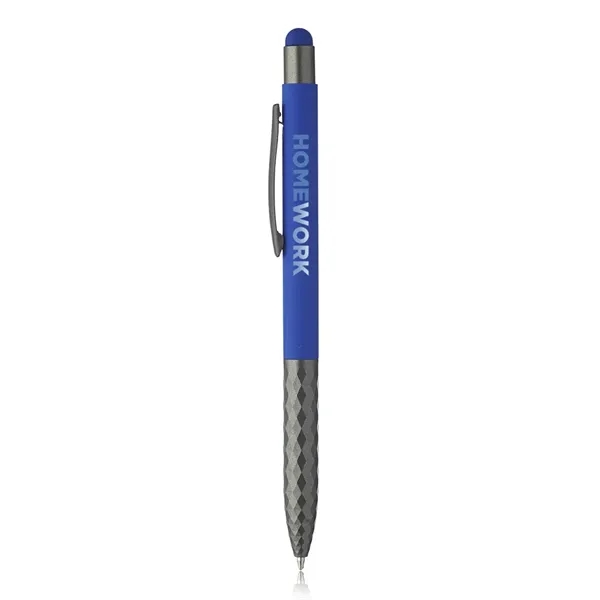 Geometric Aluminum Ball Point Pen with Stylus - Geometric Aluminum Ball Point Pen with Stylus - Image 3 of 9