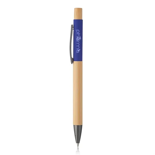 Aluminum Ball Point Pen with Bamboo Barrel - Aluminum Ball Point Pen with Bamboo Barrel - Image 2 of 7