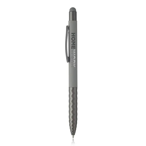 Geometric Aluminum Ball Point Pen with Stylus - Geometric Aluminum Ball Point Pen with Stylus - Image 5 of 9