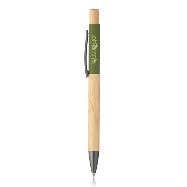 Aluminum Ball Point Pen with Bamboo Barrel - Aluminum Ball Point Pen with Bamboo Barrel - Image 3 of 7