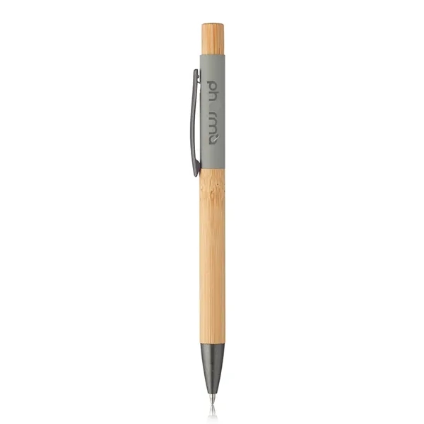 Aluminum Ball Point Pen with Bamboo Barrel - Aluminum Ball Point Pen with Bamboo Barrel - Image 4 of 7