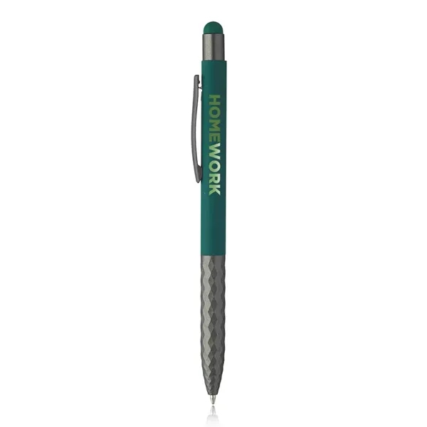 Geometric Aluminum Ball Point Pen with Stylus - Geometric Aluminum Ball Point Pen with Stylus - Image 6 of 9