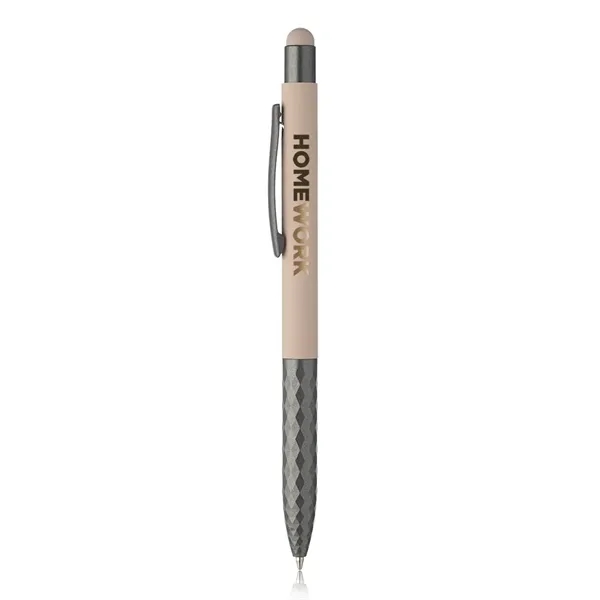 Geometric Aluminum Ball Point Pen with Stylus - Geometric Aluminum Ball Point Pen with Stylus - Image 7 of 9