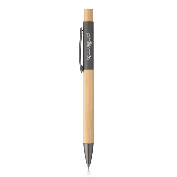 Aluminum Ball Point Pen with Bamboo Barrel - Aluminum Ball Point Pen with Bamboo Barrel - Image 5 of 7