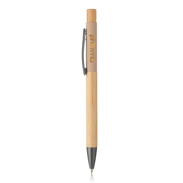 Aluminum Ball Point Pen with Bamboo Barrel - Aluminum Ball Point Pen with Bamboo Barrel - Image 6 of 7