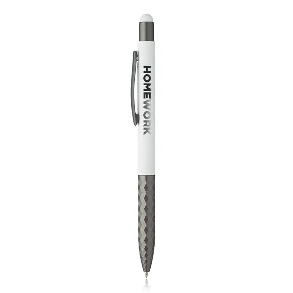 Geometric Aluminum Ball Point Pen with Stylus - Geometric Aluminum Ball Point Pen with Stylus - Image 9 of 9