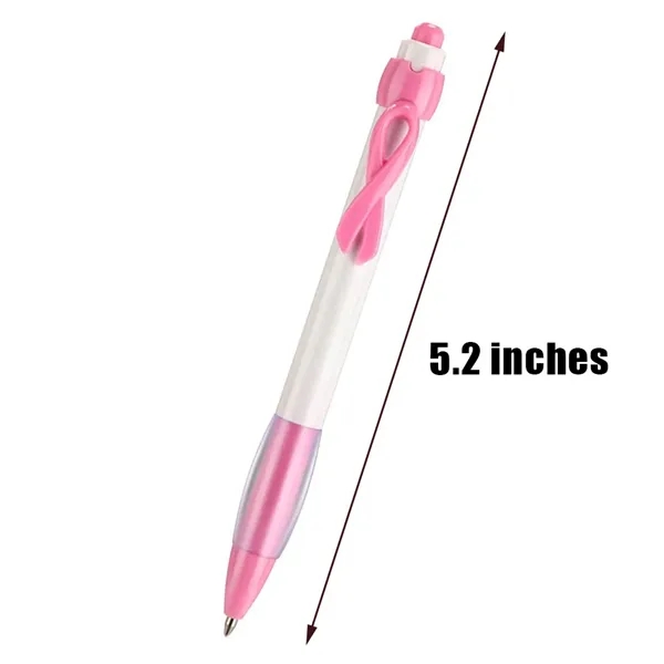 Breast Cancer Awareness Ribbon Ballpoint Pen & Badge Set - Breast Cancer Awareness Ribbon Ballpoint Pen & Badge Set - Image 1 of 3