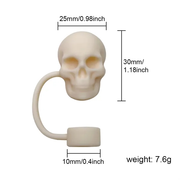 Halloween Skull Straw Cover Toppers Cup Accessories - Halloween Skull Straw Cover Toppers Cup Accessories - Image 1 of 11