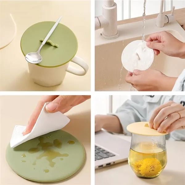 Silicone Mug Cup Lid Covers - Silicone Mug Cup Lid Covers - Image 1 of 2