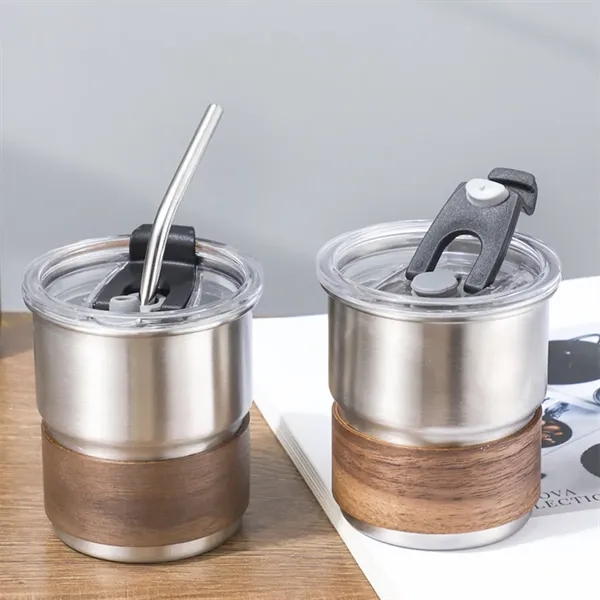 1Oz Stainless Steel Tumbler Shot Glass With Straw - 1Oz Stainless Steel Tumbler Shot Glass With Straw - Image 1 of 4