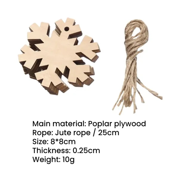 Christmas Decorative Snowflake Wood Ornament - Christmas Decorative Snowflake Wood Ornament - Image 1 of 6