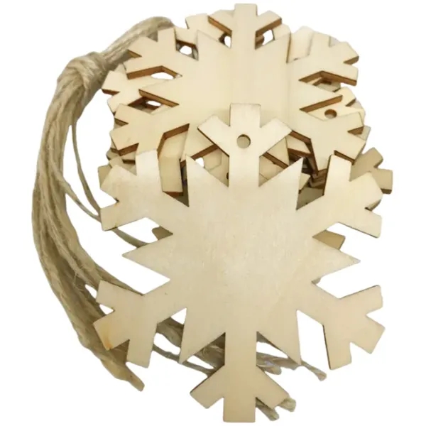 Christmas Decorative Snowflake Wood Ornament - Christmas Decorative Snowflake Wood Ornament - Image 2 of 6
