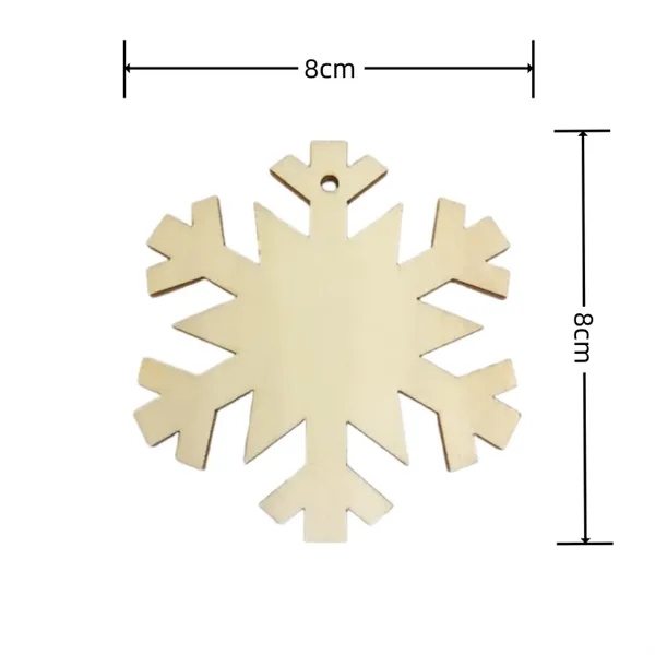Christmas Decorative Snowflake Wood Ornament - Christmas Decorative Snowflake Wood Ornament - Image 3 of 6