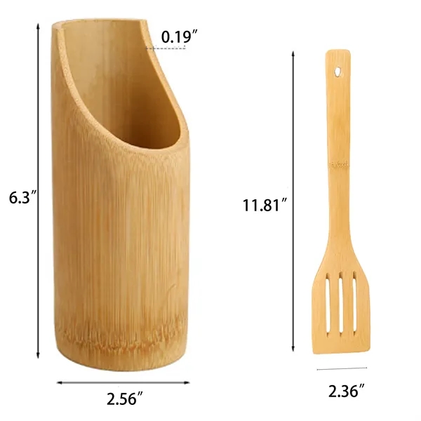 6 Piece Bamboo Kitchen Utensils - 6 Piece Bamboo Kitchen Utensils - Image 2 of 3