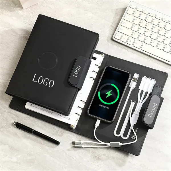 A5 LED Logo Wireless Charging Notebook - A5 LED Logo Wireless Charging Notebook - Image 0 of 4
