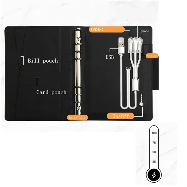 A5 LED Logo Wireless Charging Notebook - A5 LED Logo Wireless Charging Notebook - Image 4 of 4