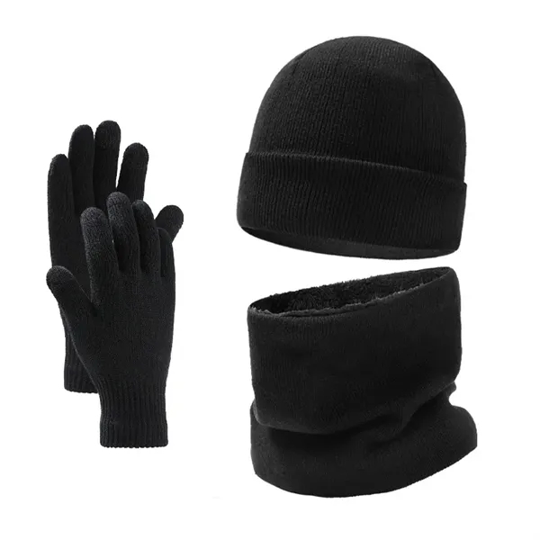 Winter Beanie Hat Scarf Gloves Set - Winter Beanie Hat Scarf Gloves Set - Image 2 of 3
