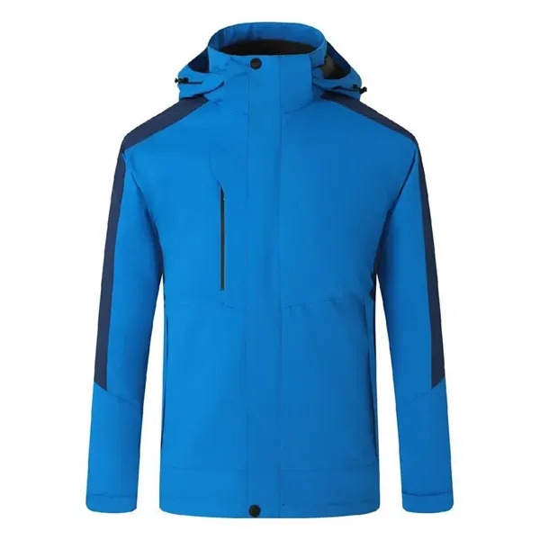 Detachable Hooded Jacket Waterproof Winter Coat - Detachable Hooded Jacket Waterproof Winter Coat - Image 3 of 12