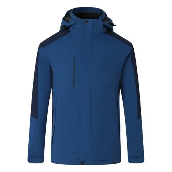 Detachable Hooded Jacket Waterproof Winter Coat - Detachable Hooded Jacket Waterproof Winter Coat - Image 8 of 12