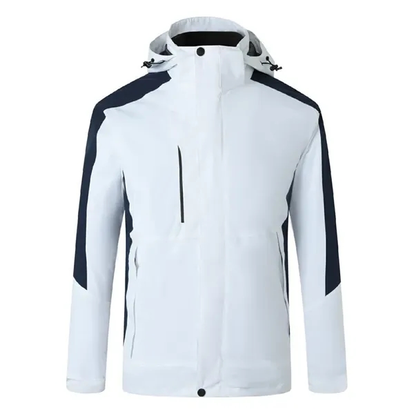 Detachable Hooded Jacket Waterproof Winter Coat - Detachable Hooded Jacket Waterproof Winter Coat - Image 9 of 12