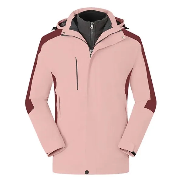 Detachable Hooded Jacket Waterproof Winter Coat - Detachable Hooded Jacket Waterproof Winter Coat - Image 10 of 12