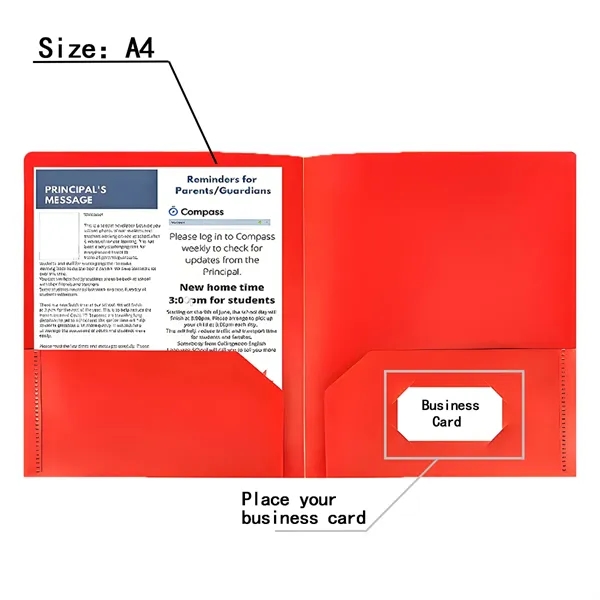 2-Pocket A4 Folder With Card Holder - 2-Pocket A4 Folder With Card Holder - Image 3 of 3