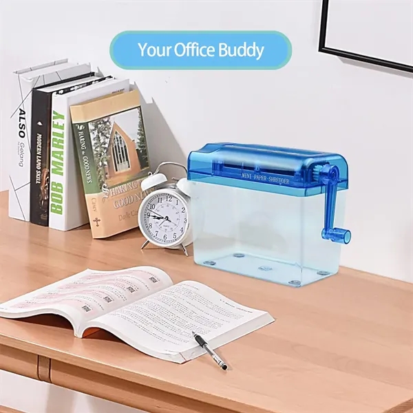 Mini Hand-cranked Paper Shredder - Mini Hand-cranked Paper Shredder - Image 1 of 5