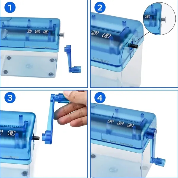 Mini Hand-cranked Paper Shredder - Mini Hand-cranked Paper Shredder - Image 2 of 5
