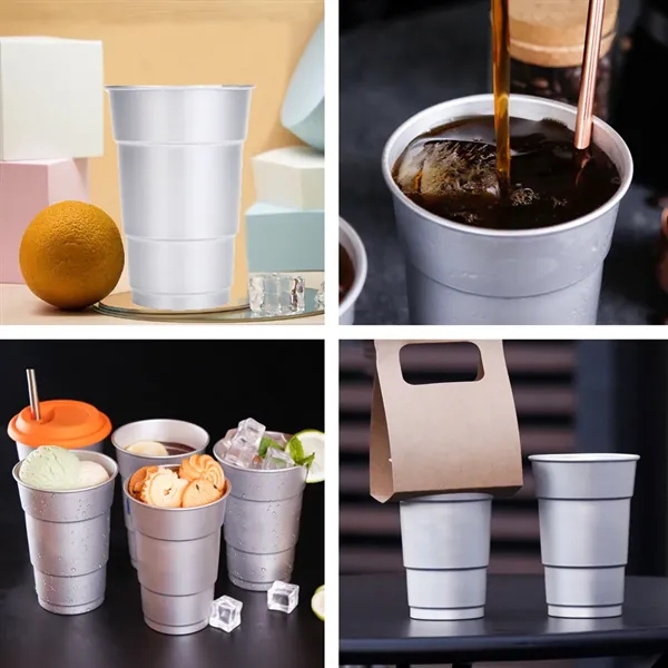16 OZ Reusable Aluminum Drinking Cups - 16 OZ Reusable Aluminum Drinking Cups - Image 2 of 2