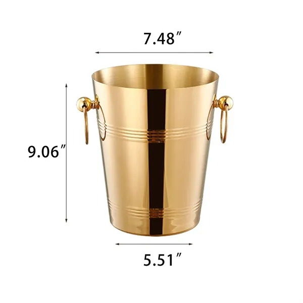 Custom Stainless Steel Ice Bucket With Classic Handles - Custom Stainless Steel Ice Bucket With Classic Handles - Image 1 of 1