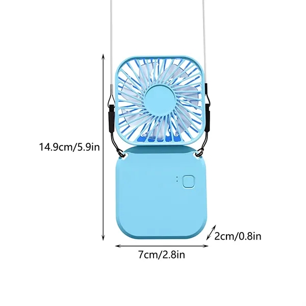 Custom Mini Portable USB Neck Handheld Foldable Fan - Custom Mini Portable USB Neck Handheld Foldable Fan - Image 1 of 3
